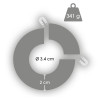 Fetish Collection Ballstretcher magnétique Stretcheo 34 mm - Hauteur 2 cm - Poids 325g